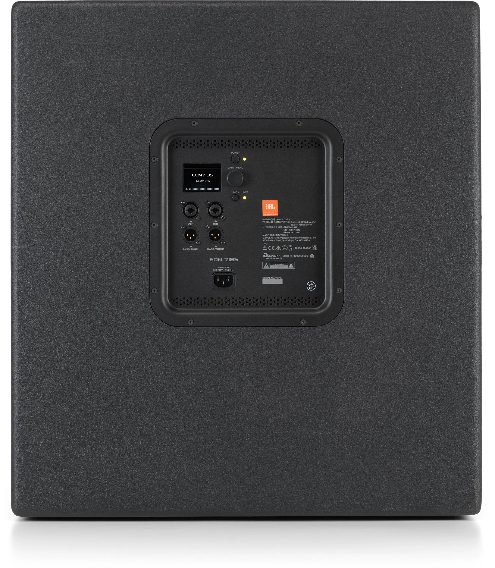 JBL EON718S 18" Aktif Subwoofer, 1500W Peak, 131 dB, Bluetooth Uygulama Kontrollü
