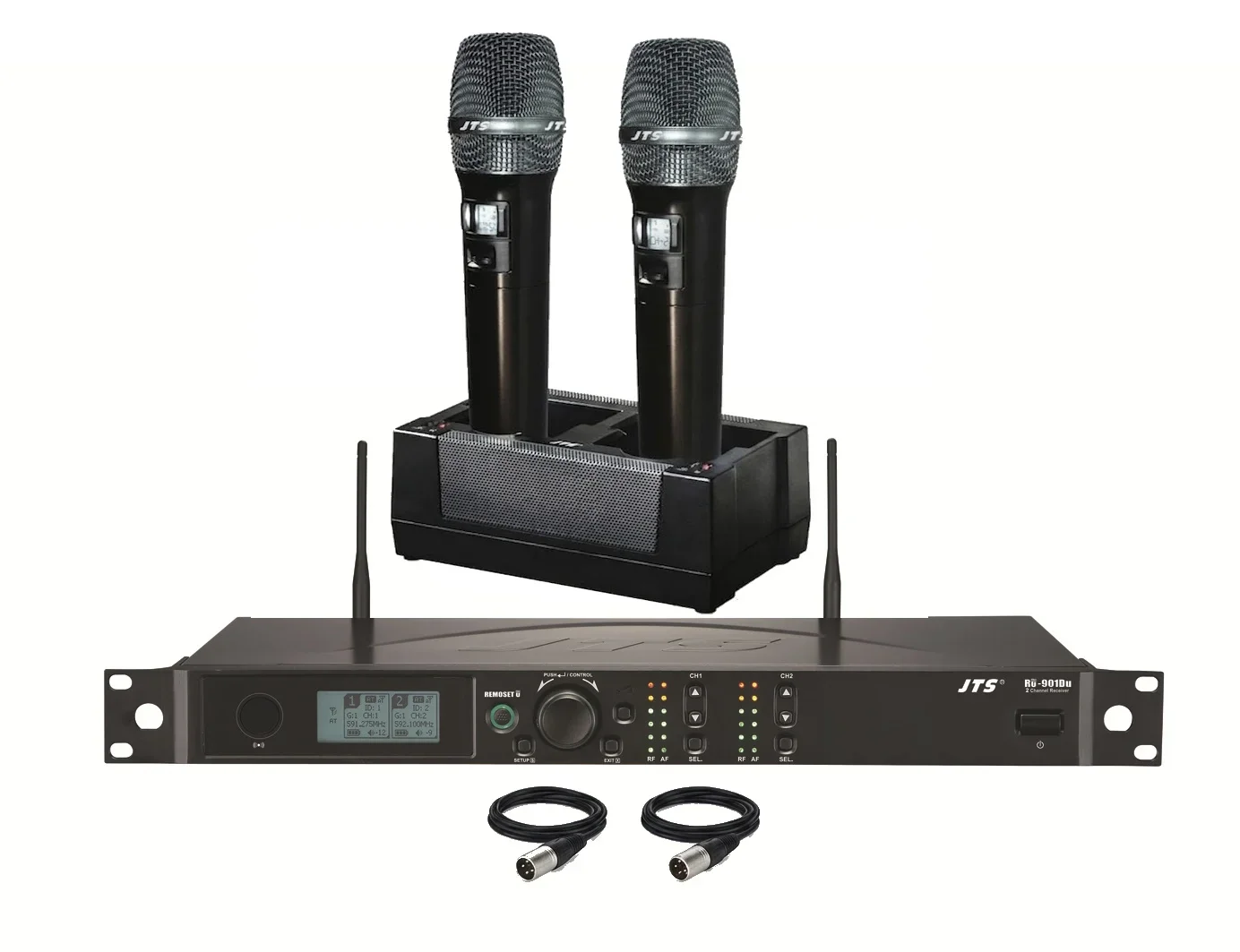 KS-3370 Çift EL Kablosuz Mikrofon Seti, 500-metre mesafe