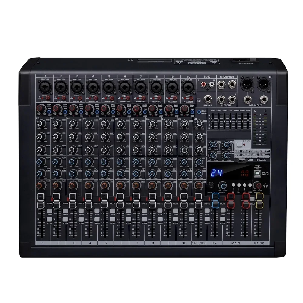 K.Meister M-12 PRO 12 Kanal Ses Mikseri, USB, Bluetooth