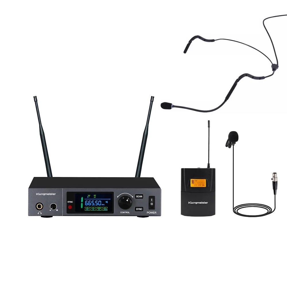 K.Meister UW-401H Headset Kablosuz Mikrofon Seti, Diversity, 300mt. mesafe