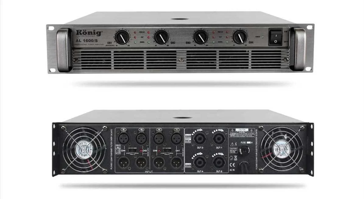 König AL-1600/S Quad 4x300W 4-ohm Power Amplifikatör