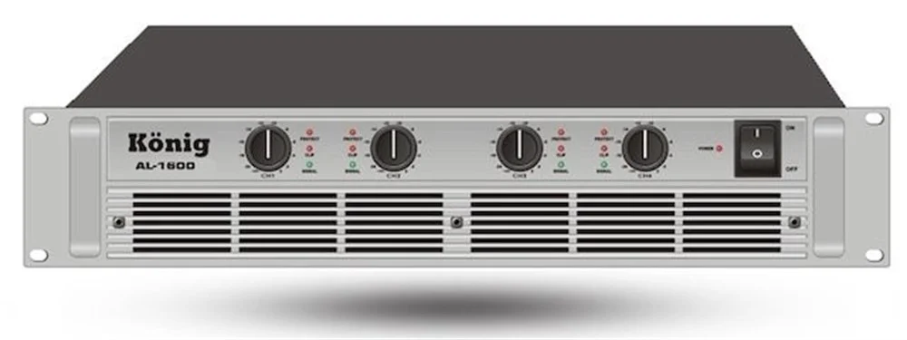 König AL-1600/S Quad 4x300W 4-ohm Power Amplifikatör