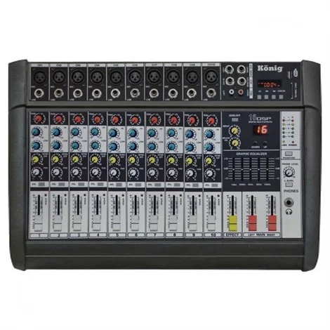 KÖNİG K-10P 500FX 10-kanal Powermixer
