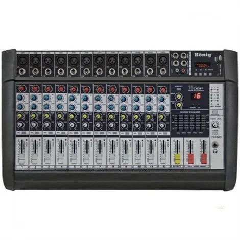 KÖNİG K-12 P600FX 12 Kanal Powermixer