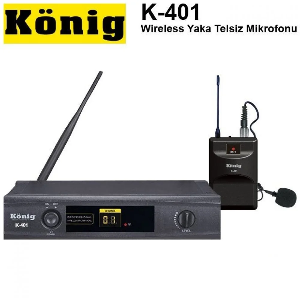 König K-401 YAKA Tekli Kablosuz Mikrofon Seti