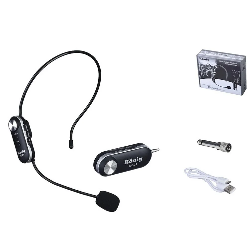 König K-503 Tekli Headset Kablosuz Mikrofon Seti