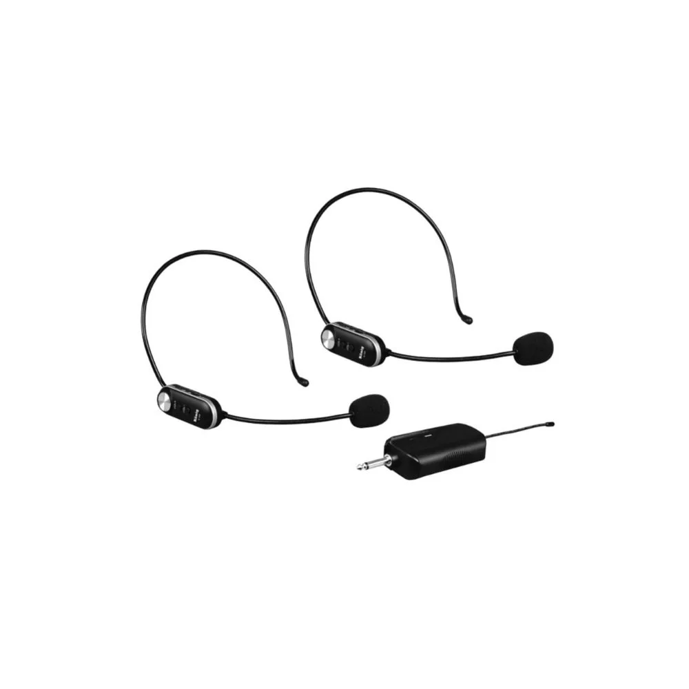 König K-506 çiftli Headset Kablosuz Mikrofon Seti