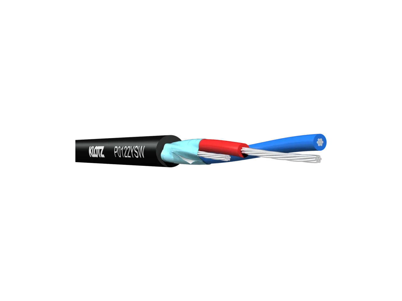 Klotz P0122YGR 2x0,22 mm. ince sinyal Kablosu 3,4mm. dış çap (100-metre Rulo)