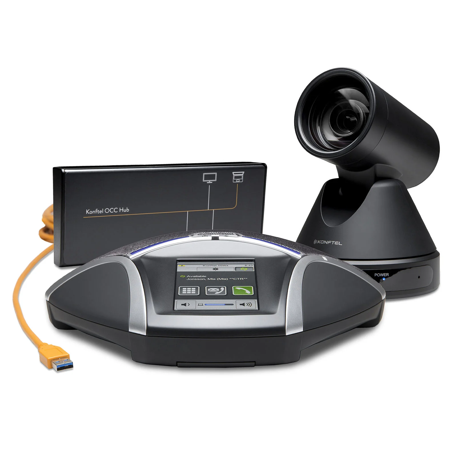 Konftel C5055Wx Video Konferans Sistem Paketi, 1080P 72.5° görüntü açısı 20 katılımcı desteği Tek kablolu bağlantı