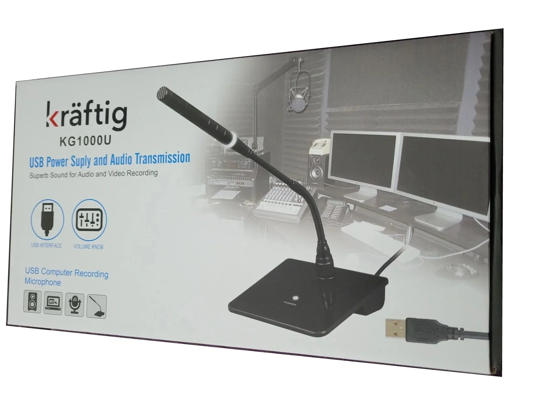 Machtig KG1000U USB Kondansatör Spiral Masa Mikrofonu