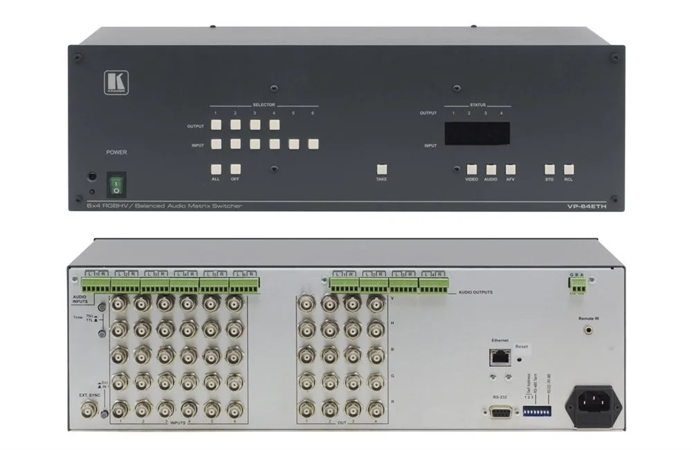Kramer Vp64Eth 6X4 Rgbhv Audio Matrix Switcher