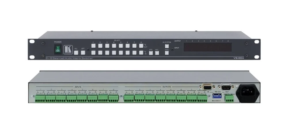 Kramer Vs88A 8X8 Balanced Stereo Matrix Switcher