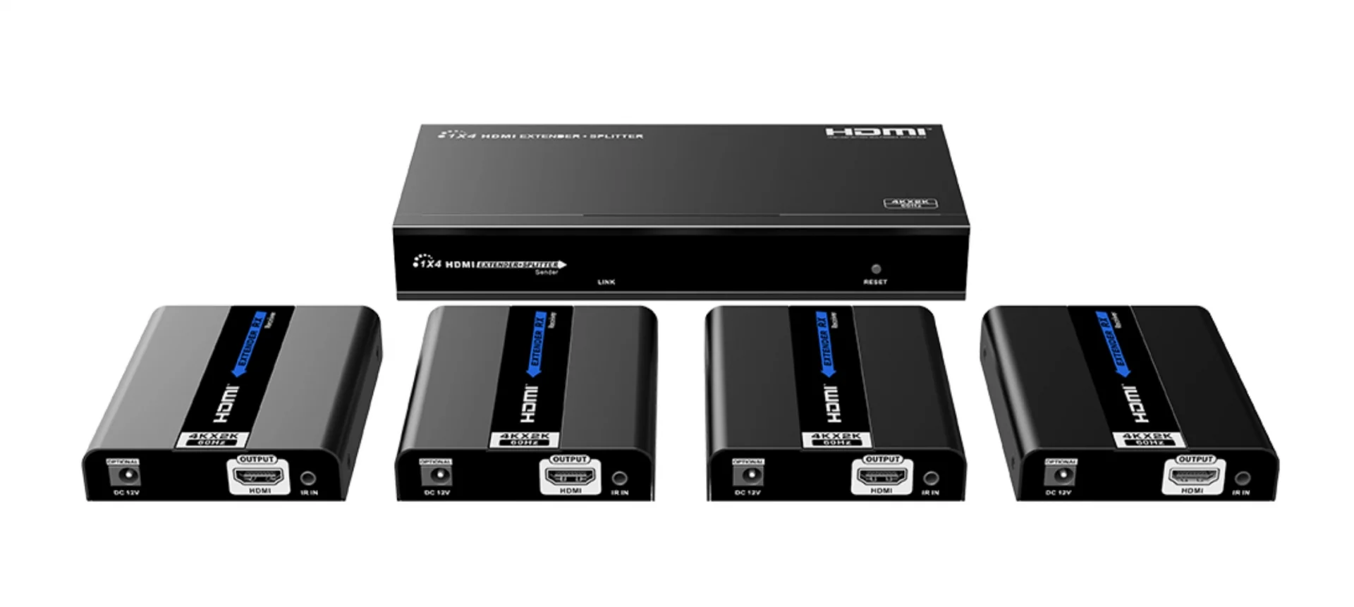 LENKENG LKV714 PRO V2.0 HDMI 1/4 Splitter & Extender 30mt.'ye kadar
