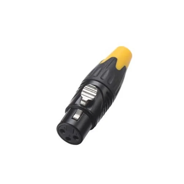 LOSEN LA1128 3 Pin Dişi XLR Konnektör, Altın Kaplama