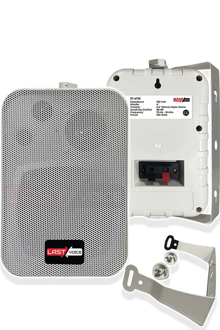 Lastvoice ST-4TW 4" Duvar Hoparlörü 100W 8-ohm 100V Trafolu
