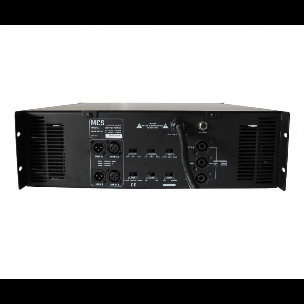 MCS 3502 2x1200W/4-ohm Power Amplifikatör