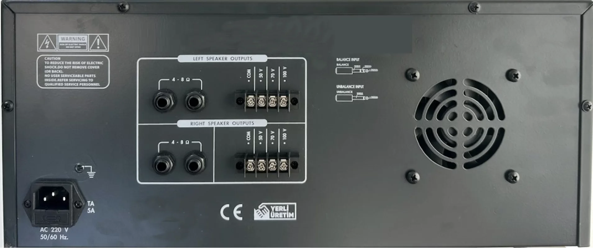 METEOR WORK-600T USB Mikser Amfi, 2x300W/100V 4-ohm, 6 Mic/Line Reverb, Echo