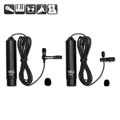 MXL FR-355K Kablolu 2 Yaka Mikrofonlu Set, 48V Adaptörlü