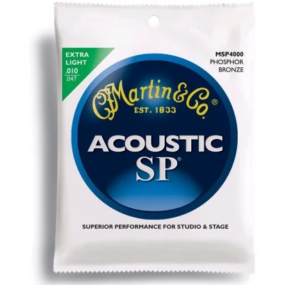 Martin MSP4000 Phosphor Bronze Akustik Gitar Teli, Extra Light 10-47