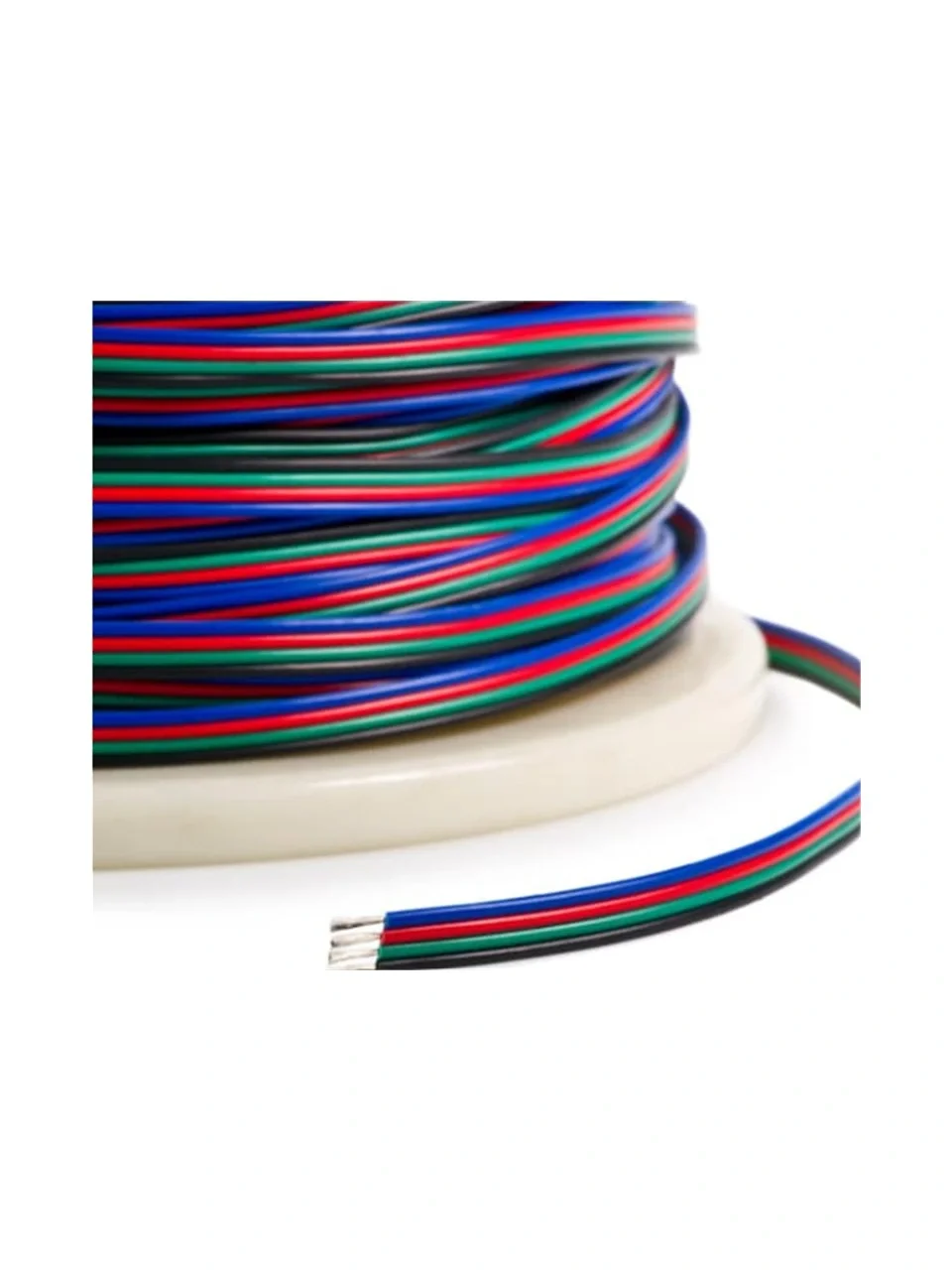 Metex 100 Metre Rgb Kablo 4 Lü Şerit LED Kablosu 4x0.22 (100mt-Rulo)