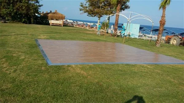 DPS-100 Portatif Dans Pisti, Laminat Parke yüzey, Aliminyum Profil, 100x100 cm adet