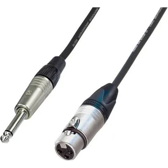 Neutrik-Klotz Hazır Enstrüman Kablosu XLR Erkek to 6.3 mm. Çivi