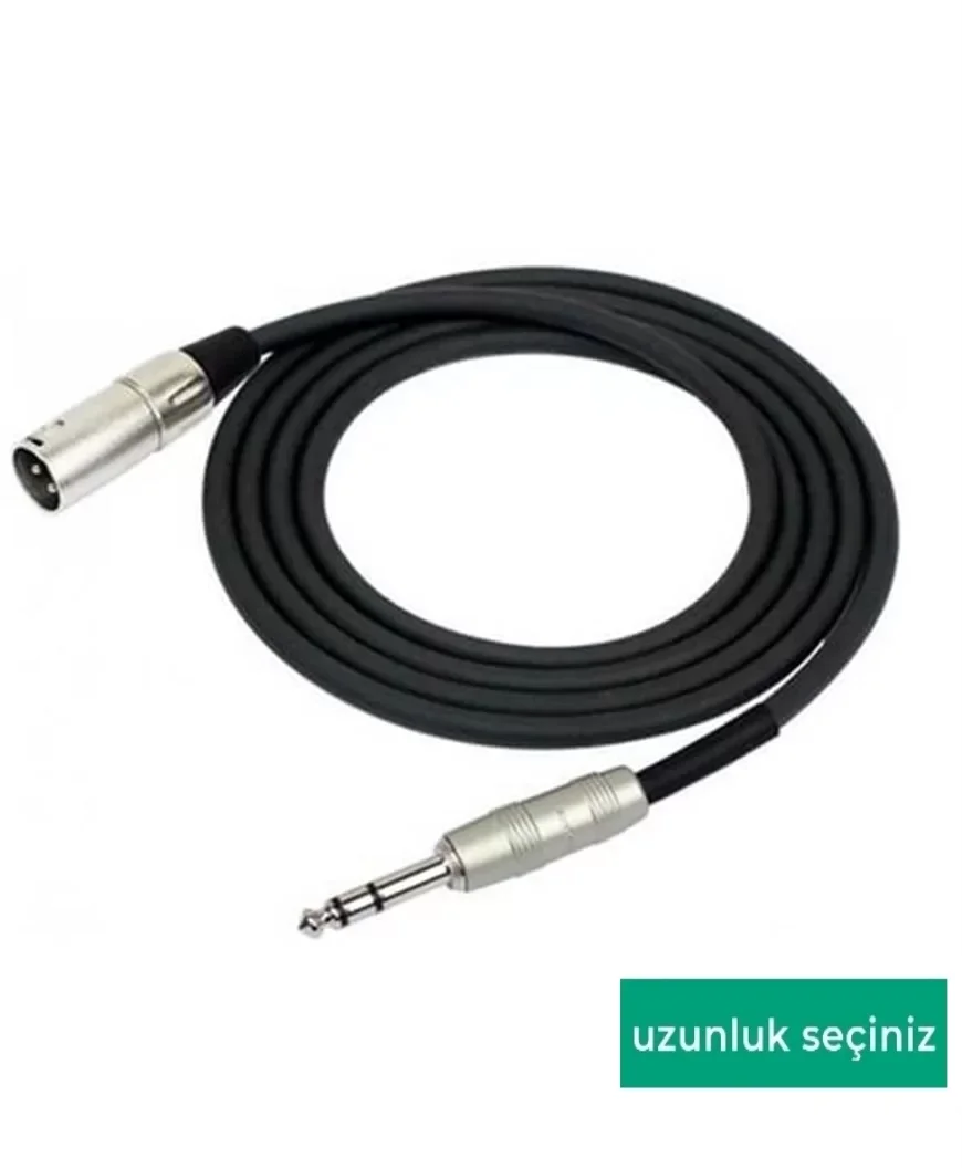 Denox Hazır Enstrüman Kablosu, XLR Erkek to 6.3 mm Jak