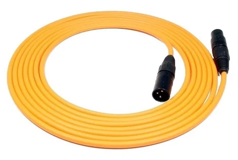 Neutrik-Klotz Sarı Renkli Hazır Mikrofon Kablosu XLR Erkek to XLR Dişi