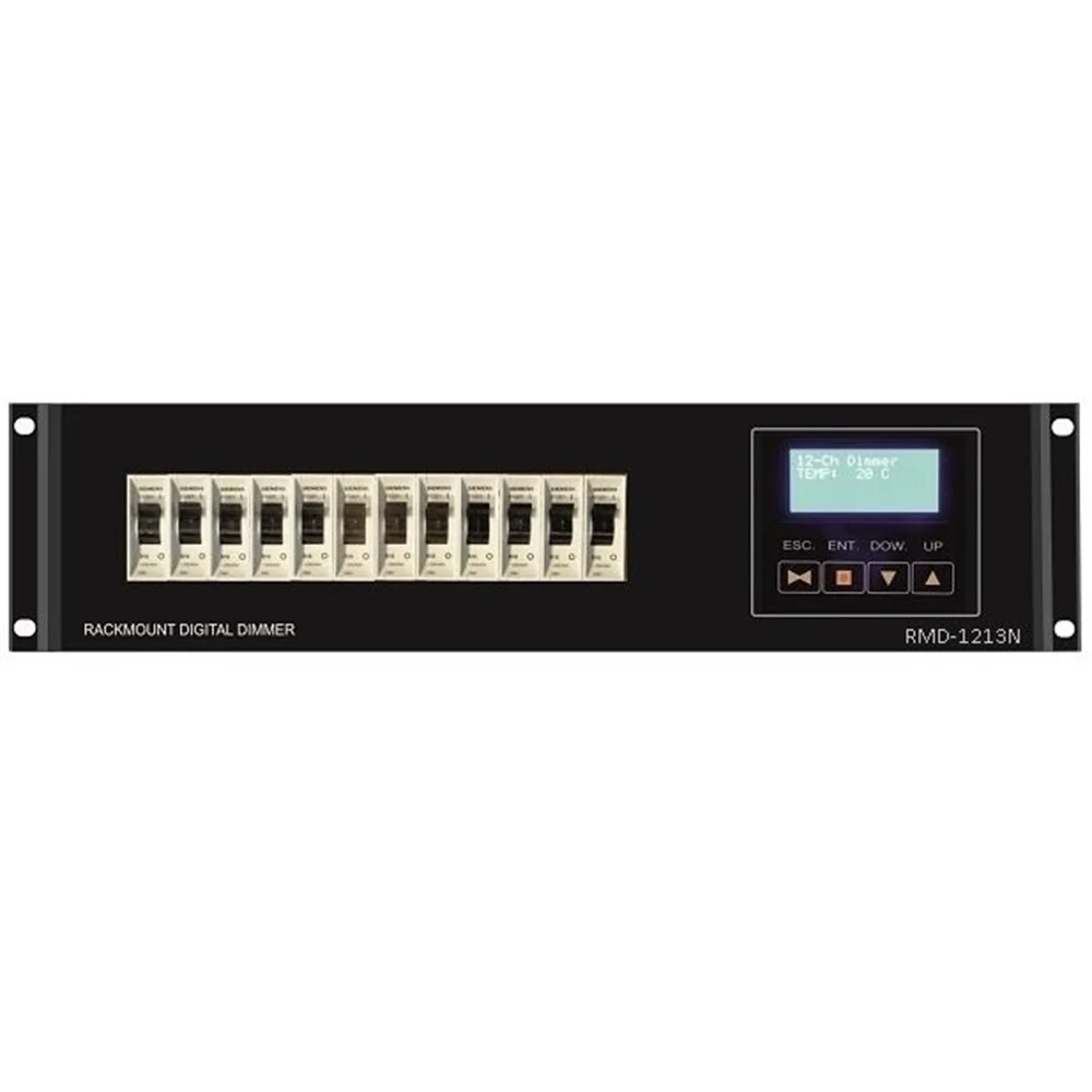 RMR-1213N 12 Kanal Dimmer, 12x13A Rack Tipi Dimmer Pack with ethernet