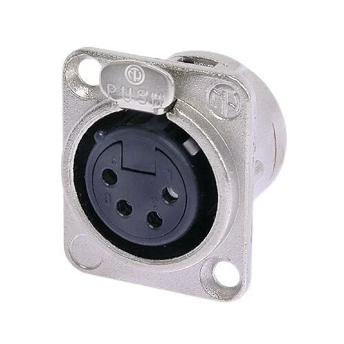 Neutrik NC4FD-L-1 4-Pin XLR şasi tip Dişi Konnektor