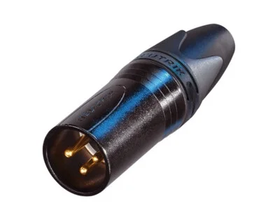 Neutrik NC3MXX-B GOLD Contact XLR 3 Pin Erkek Konnektör