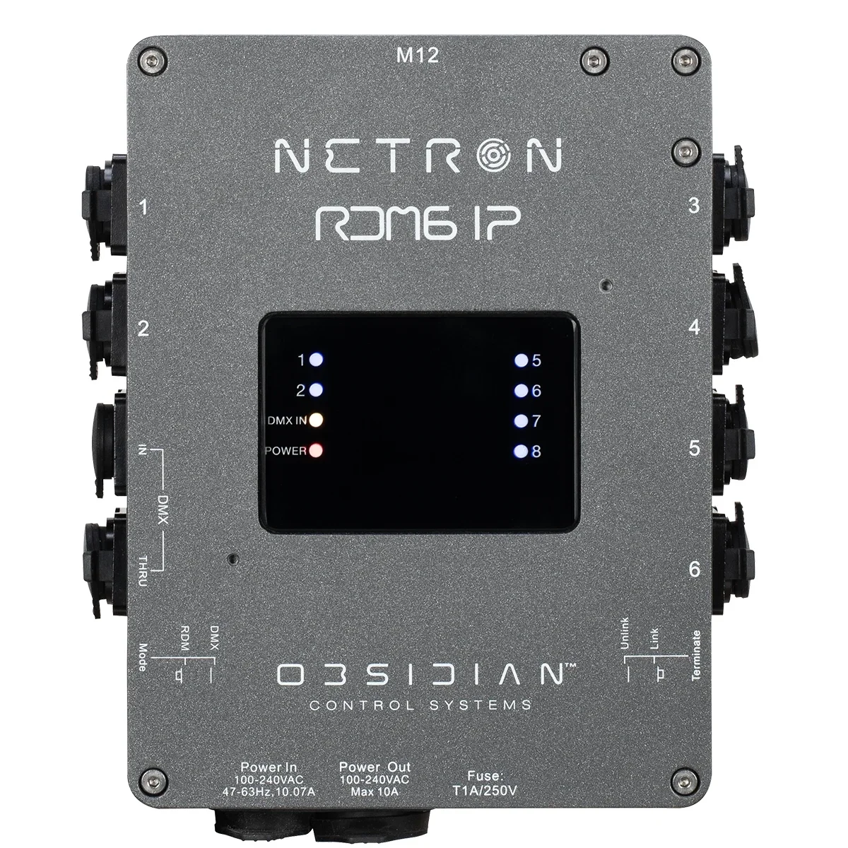 Obsidian Control NETRON RDM6 IP DMX Splitter (6 Çıkış, RDM, IP66)
