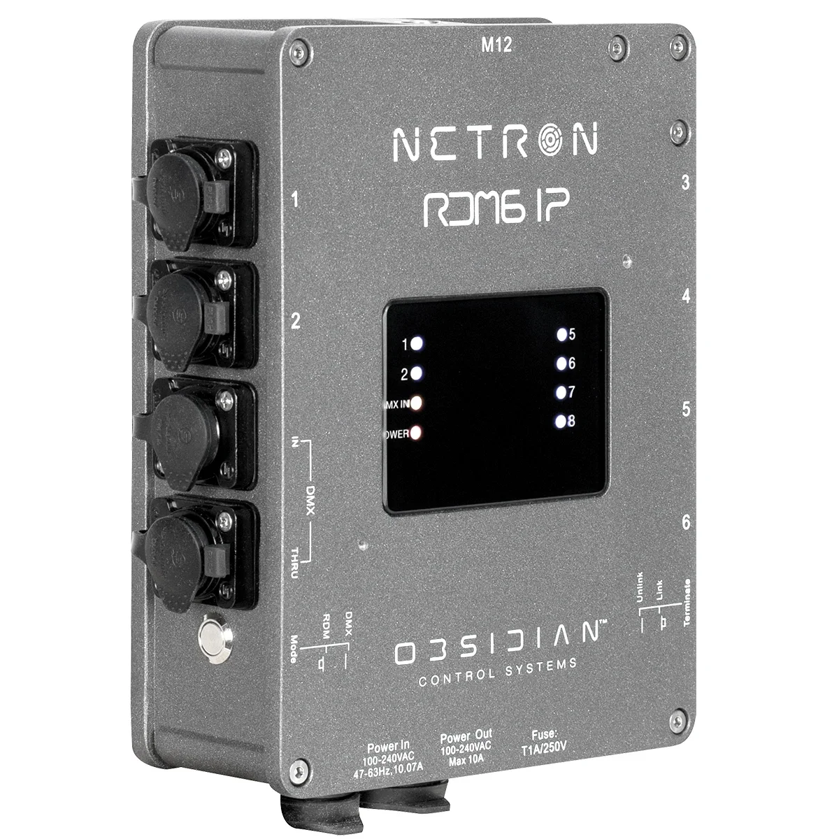 Obsidian Control NETRON RDM6 IP DMX Splitter (6 Çıkış, RDM, IP66)