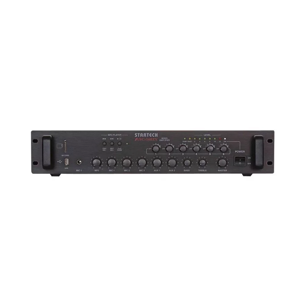 Omcron ASC-250ZV 250W/100V Mikser Amfi, 6 Zonlu, USB/SD Player EMC 24V AC/DC
