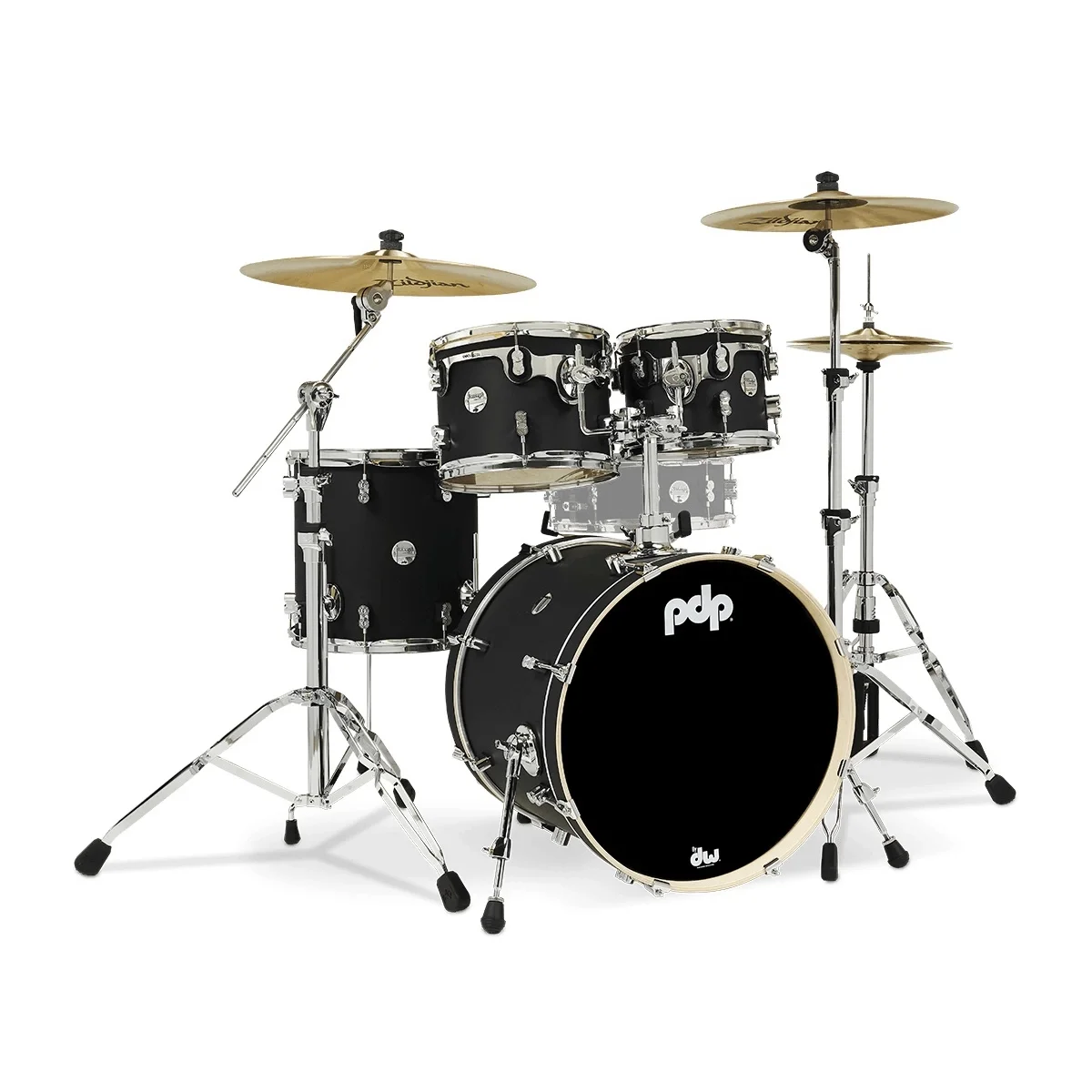 PDP Drums Concept Series 20" 4 Parça Akustik Davul Seti (Mat Siyah)