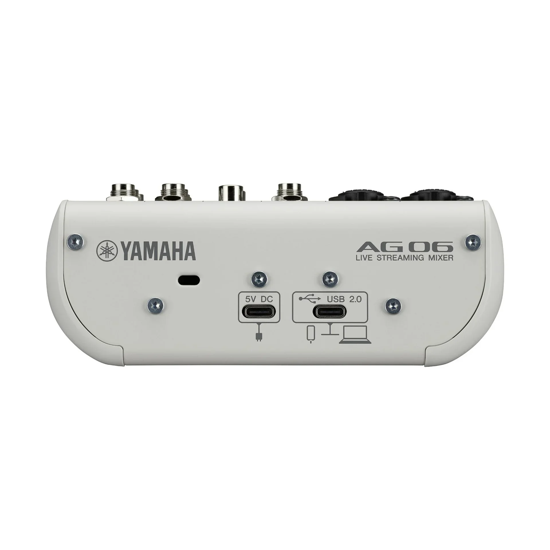 Yamaha AG06MK2 W 6 Kanallı Canlı Yayın Mikseri ve USB Ses Kartı, Beyaz