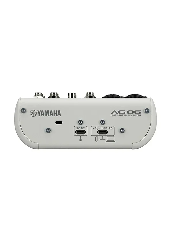 Yamaha AG06MK2 W 6 Kanallı Canlı Yayın Mikseri ve USB Ses Kartı, Beyaz