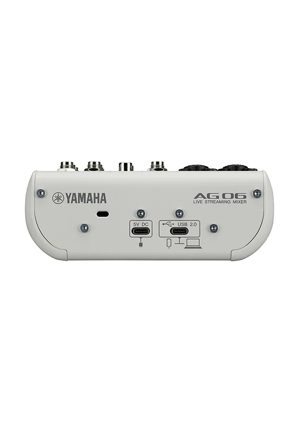 Yamaha AG06MK2 W 6 Kanallı Canlı Yayın Mikseri ve USB Ses Kartı, Beyaz