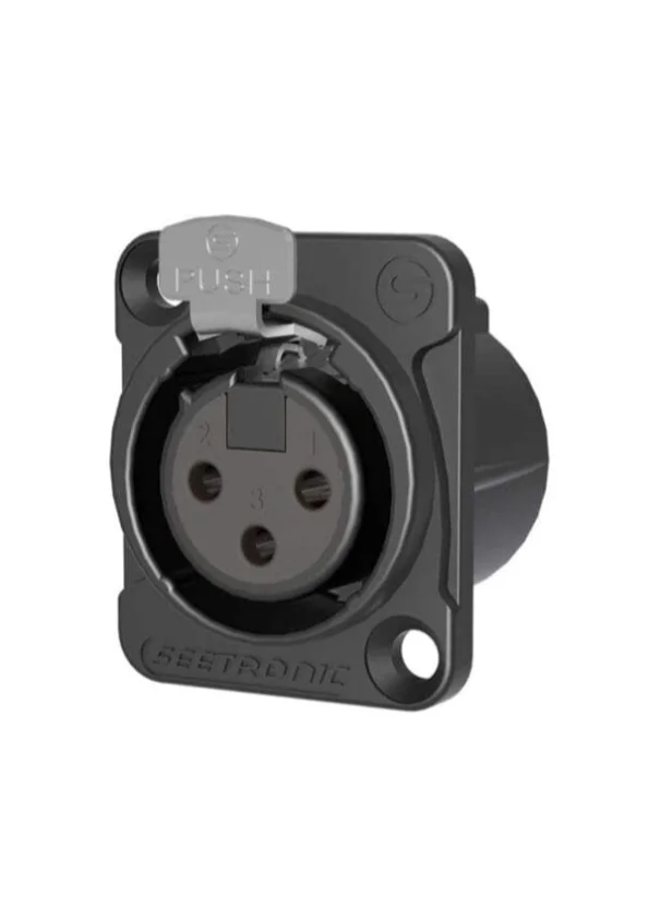 SEETRONIC MK3F2C-B XLR Şasi 3-pin Siyah