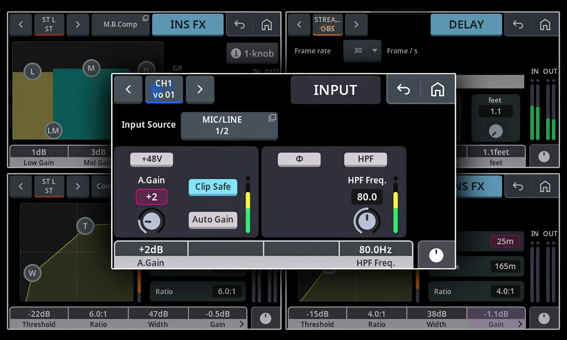 Yamaha URX22 USB Audio Interface with Touchscreen Ses kartı, 4-in/2-out USB-C