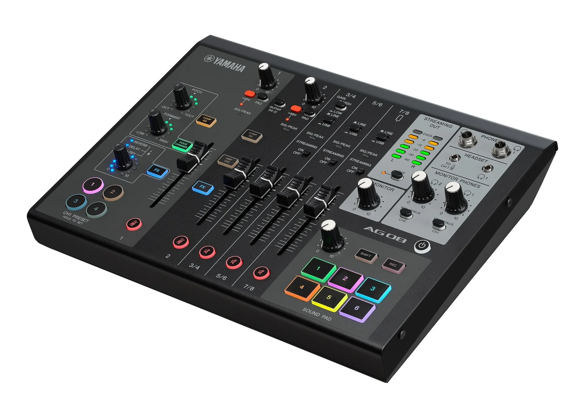 Yamaha AG08 8-kanallı Yayın Mikseri (Black)