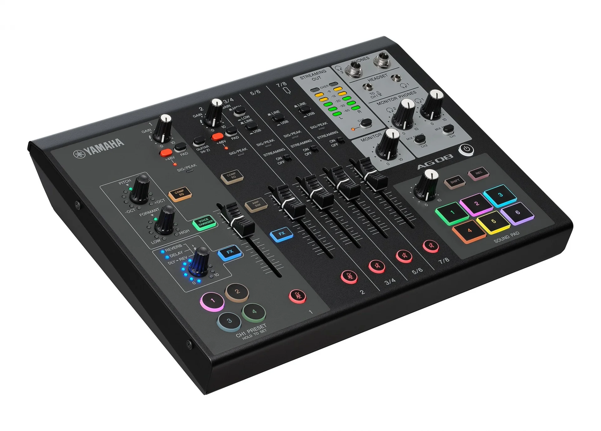 Yamaha AG08 8-kanallı Yayın Mikseri (Black)