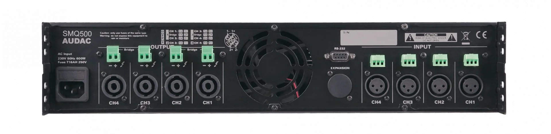 Audac SMQ500 DSP Power Amplifikatör 4x500W/4-ohm