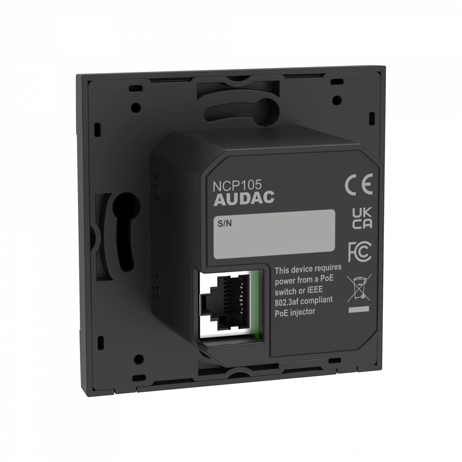 Audac NCP105/B Universal network/PoE Duvar Kontrol Paneli (black)
