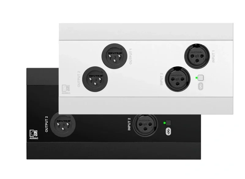 Audac NWP222 Network in- &amp; output panel - 2 x XLR in- &amp; out + BT (4 x 2 CH)
