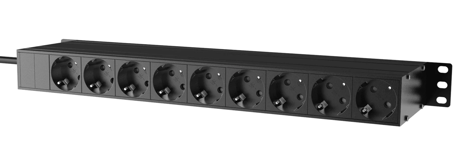 Caymon PSR529G/B 19" Akım Dağıtıcı, 9 Schuko, Sigortalı, Parafudrlu, Ekranlı
