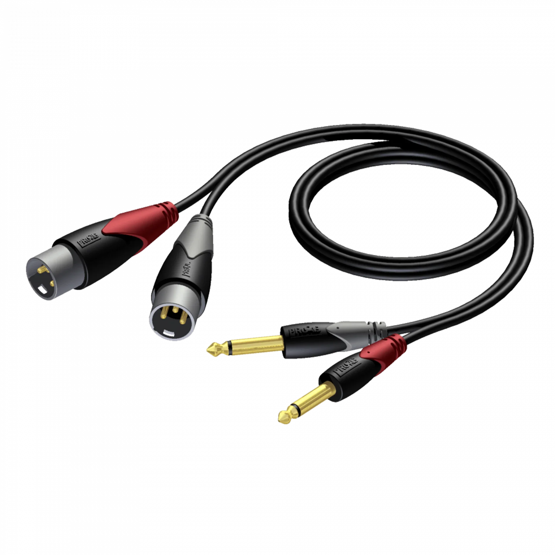 Procab CLA708/3 2 x XLR male - 2 x 6.3 mm Jack male mono, 3-metre kablo