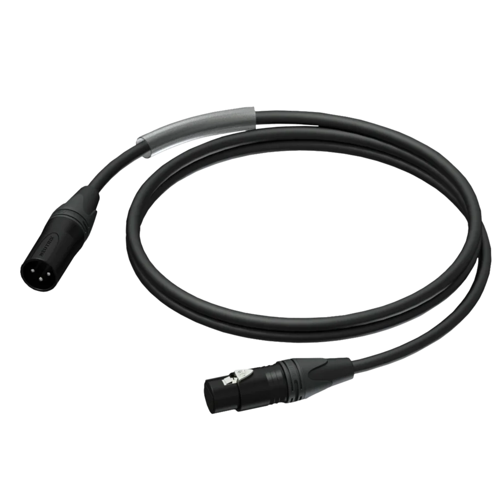 Procab PRA901/3 XLR Erkek - XLR Dişi Mikrofon Kablosu, Neutrik, 3 Metre