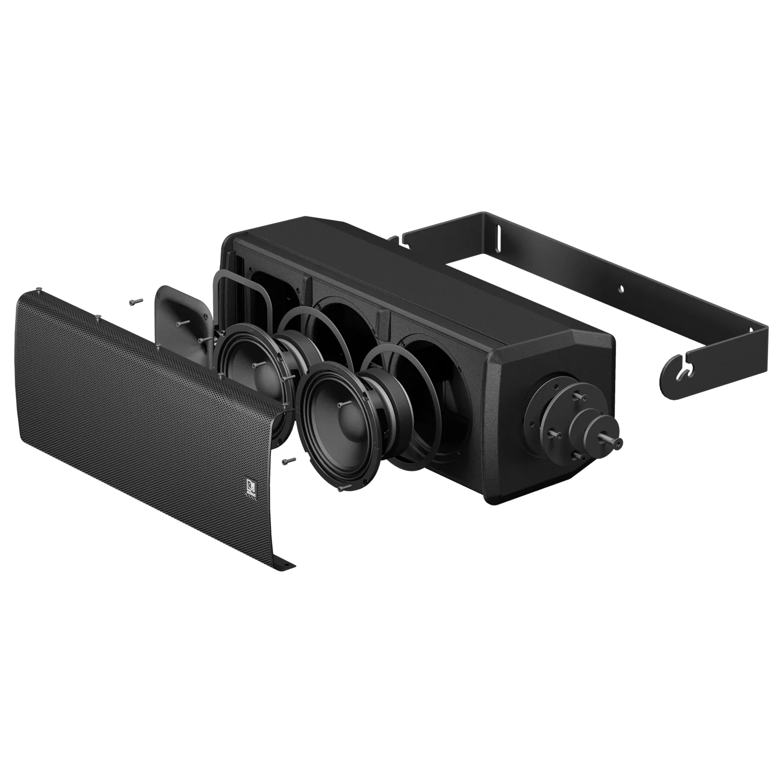 Audac VEXO206/B 2x6.5" 2.5 Yollu Pasif Hoparlör 500W/prg 119 dB, Siyah