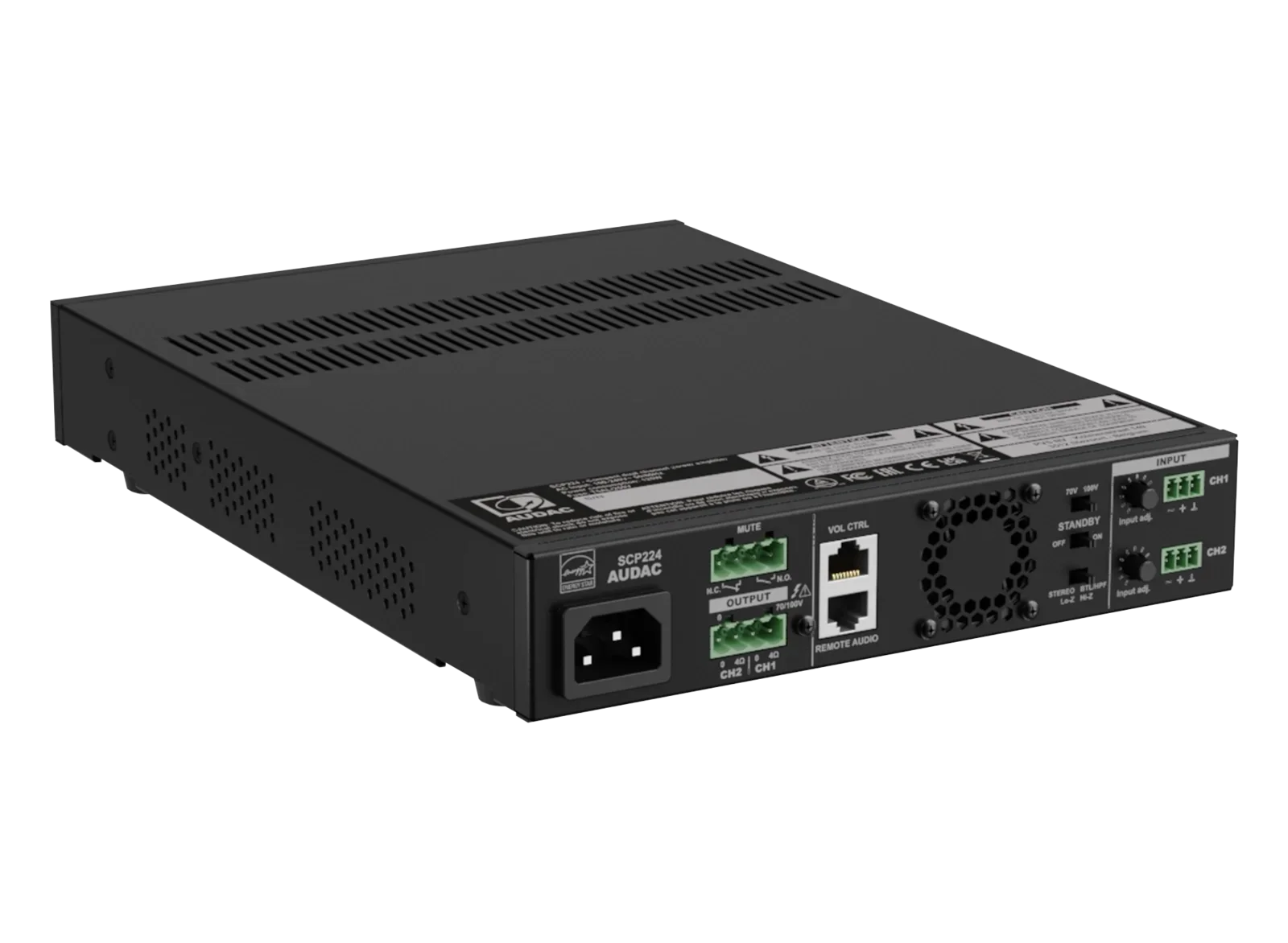 Audac SCP212 Compact Power Amplifikatörfier 2x120W/4-ohm 240W/100V